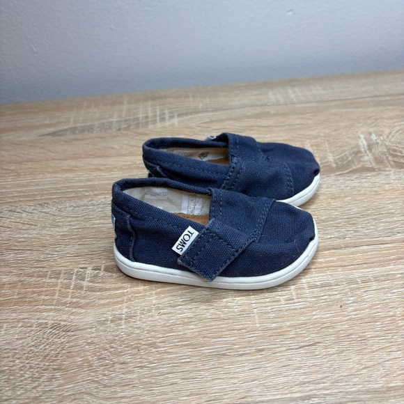 Toms Other - TOMS Baby Navy Blue Slip-On Shoes 4